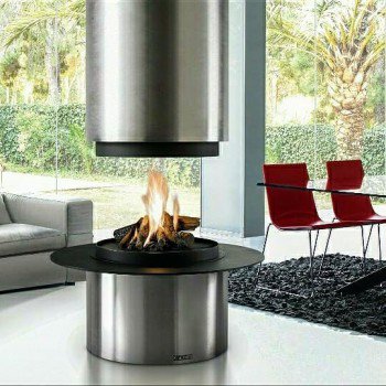 Дизайнерський камін Traforart Central Diamante Without Close System