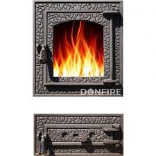 Дверцята пічні роздільні зі склом "BASTION S" 370х400 мм