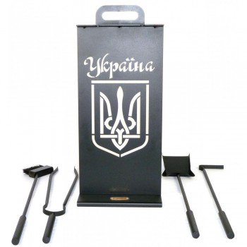 НАБІР ДЛЯ КАМІНА "УКРАЇНА", 4 ІНСТРУМЕНТИ