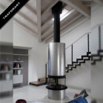 Дизайнерський камін Traforart Central Diamante With Close System