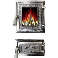 Дверцята пічні зі склом роздільні "Miranda" 250х270мм