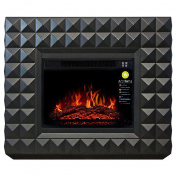 КАМІНОКОМПЛЕКТ ARTIFLAME DIAMOND AF23S ЧОРНИЙ (ЗІ ЗВУКОМ)
