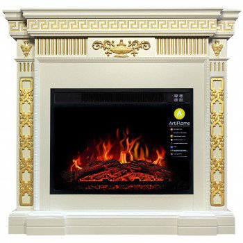 КАМІНОКОМПЛЕКТ ARTIFLAME GREECE AF23S БІЛИЙ ВАНІЛЬ (ЗІ ЗВУКОМ)