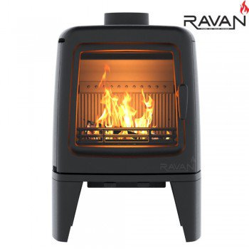 Чавунна піч камін Ravan Arne 8 кВт на дровах