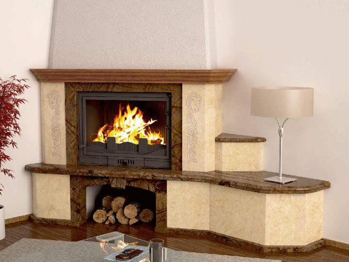 Портал для каміна (облицювання) Парма Браун прямий