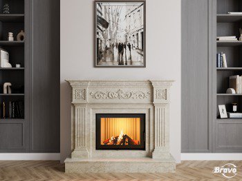 Портал для каміна (облицювання) Київ Crema Marfil