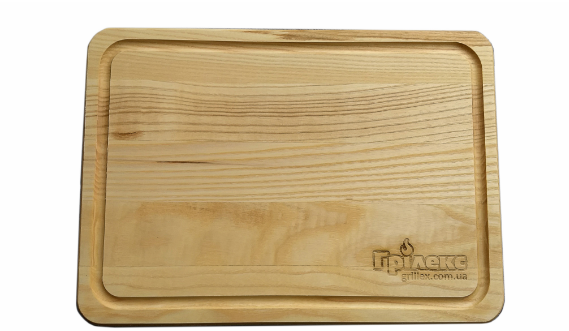 Дошка прямокутна з канавкой 25*35 ясен