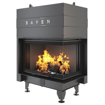 Камінна топка кутова SAVEN Energy Up 85х50х47R Black (17,0 kW) ECO