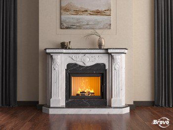 Портал для каміна (облицювання) Барселона Emperador Dark / Crema Marfil