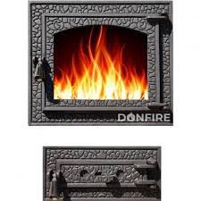 Дверцята пічні роздільні зі склом "BASTION L" 460х400