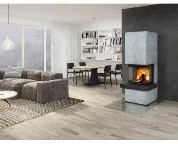 CARA CS 02 - дизайнерський камін в облицюванні з каменю