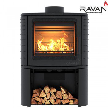 Чавунна піч камін Ravan Deluxe 14 кВт на дровах