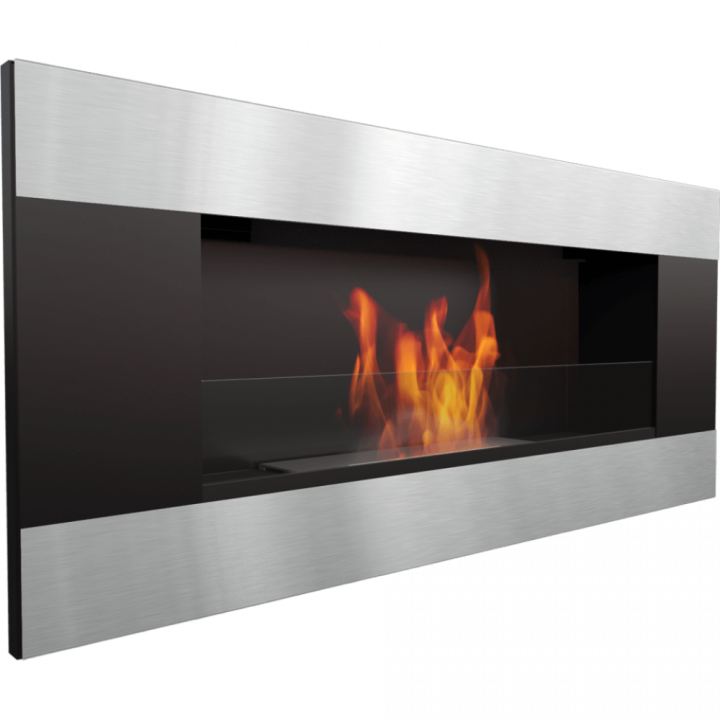 Біокамін Kratki DELTA 2 чорний HORIZONTAL з склом і з сертифікатом TUV