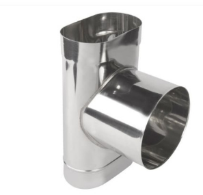 ТРІЙНИК ОВАЛЬНИЙ 87° 100Х200 ММ  1 ММ З КРУГЛОЮ ВРІЗКОЮ