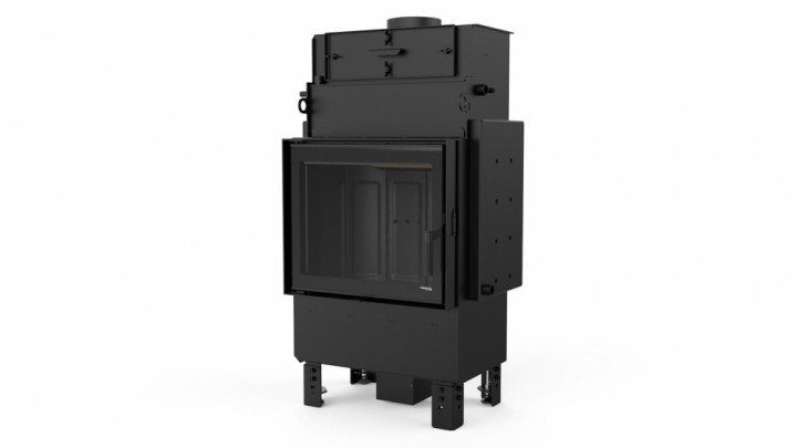 Камінна топка З водяним контуром DEFRO Home NAVI SM (чорний шамот)