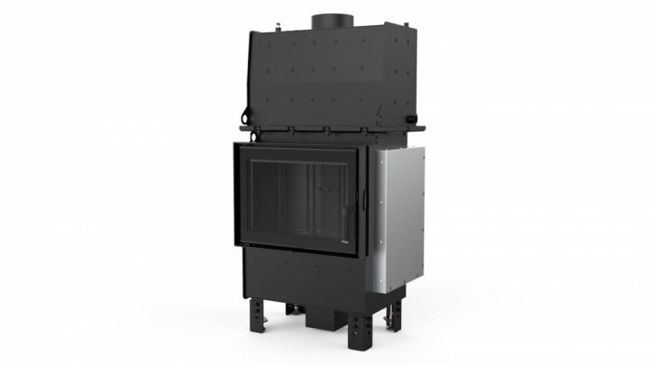 Камінна топка з водяним контуром DEFRO Home RIVA SM SHORT (чорний шамот)