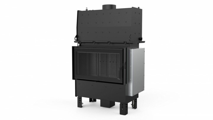 Камінна топка з водяним контуром DEFRO Home RIVA ME SHORT (чорний шамот)