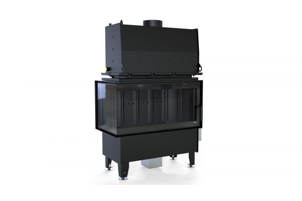 Камінна топка З водяним контуром DEFRO Home RIVA ME BL SHORT (чорний шамот)