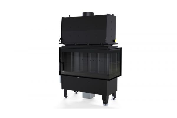 Камінна топка з водяним контуром DEFRO Home RIVA ME BP SHORT (чорний шамот)