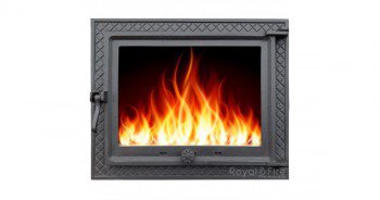 Дверцята для каміна «MEGAN» 590х485 мм Дверцята для каміна печі барбекю