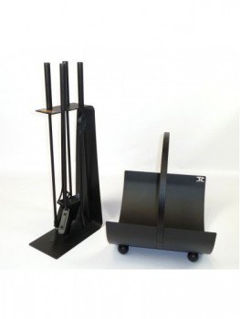 Набір для каміна "Фенікс" з корзиною для дров "Смолоскип"