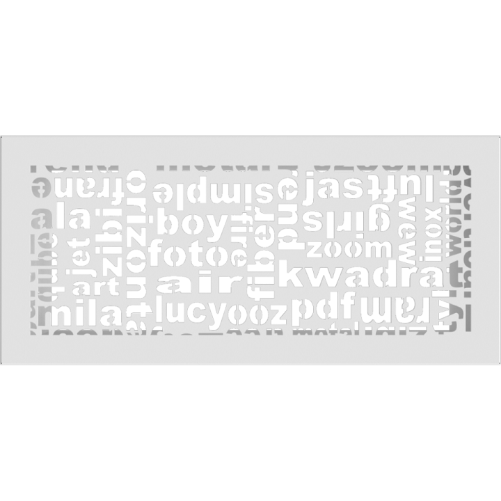 Решітка ABC біла 17*37