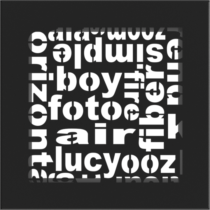 Решітка ABC чорна 17*17