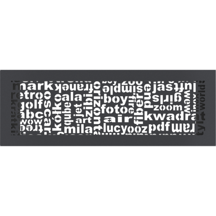 Решітка ABC графітова 17*49