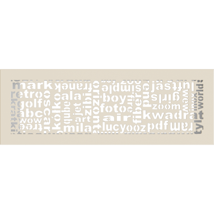 Решітка ABC кремова 17*49