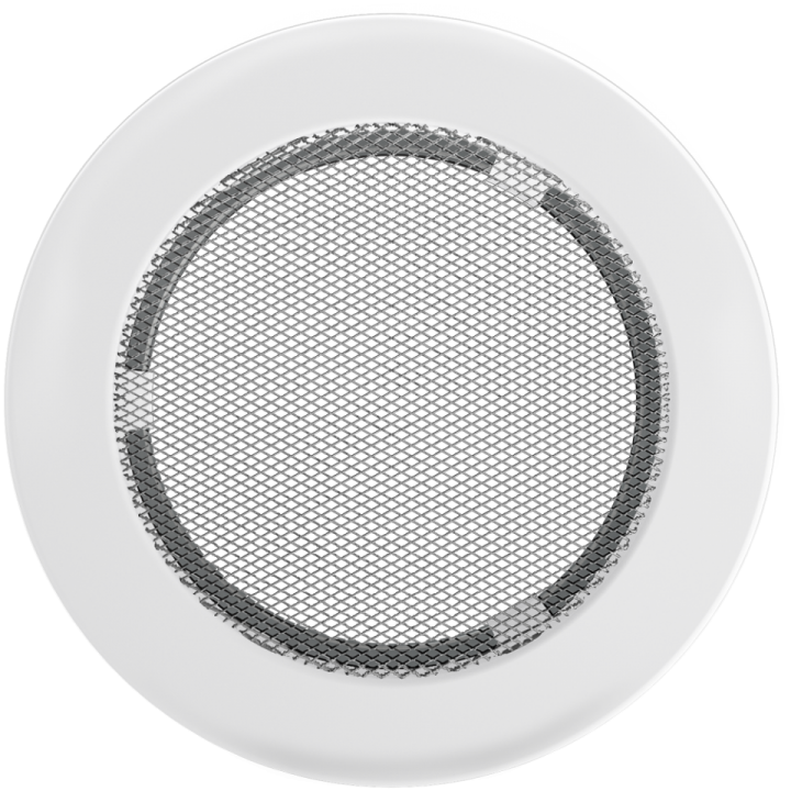 Решітка кругла біла 150
