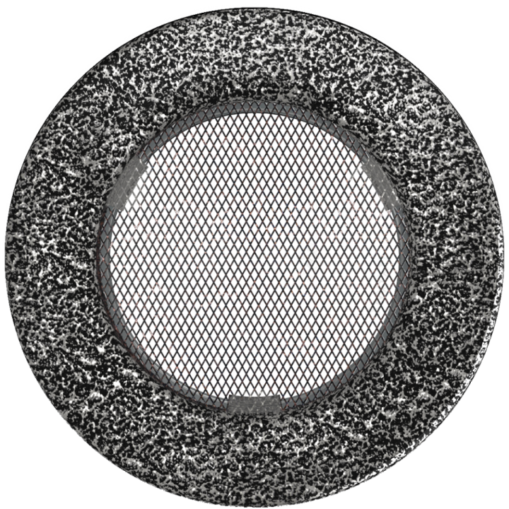 Решітка кругла чорно-срібна 100