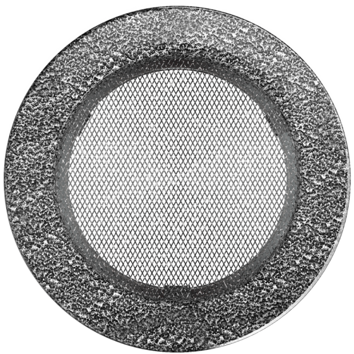 Решітка кругла чорно-срібна 150
