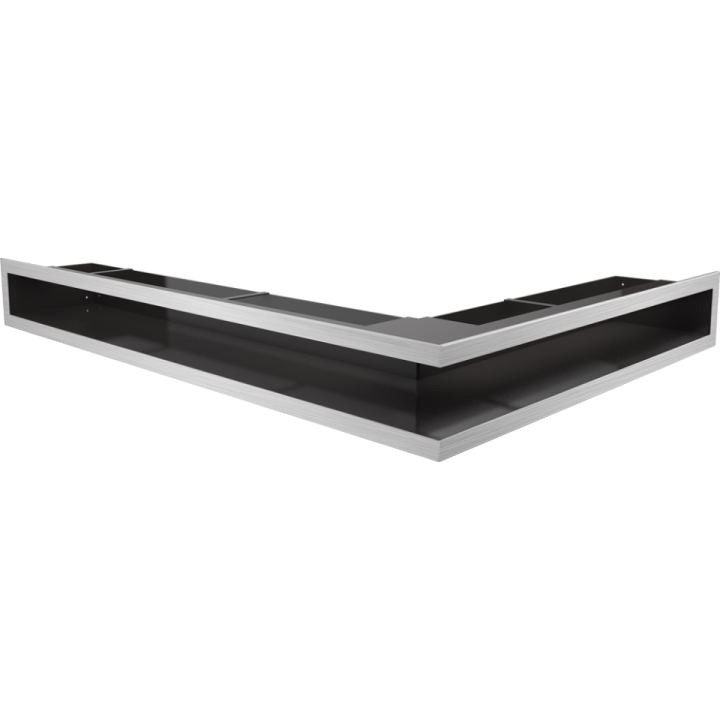 Решітка LUFT SF шліфована сталь кутова ліва 76,6*54,7*9