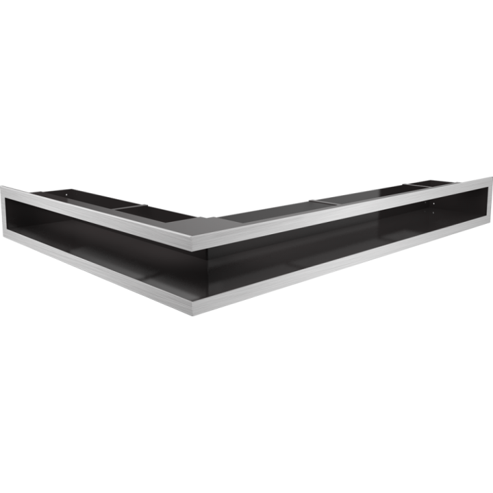 Решітка LUFT SF шліфована сталь кутова права 54,7*76,6*9