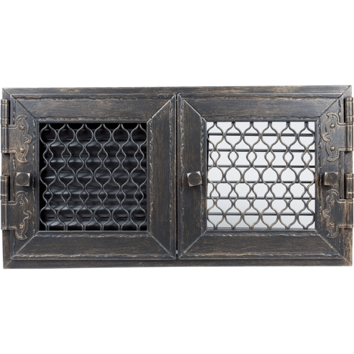 Решітка RETRO графітова 17 двоє дверцят