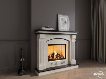 Портал для каміна (облицювання) Тулуза Emperador dark / Botticino