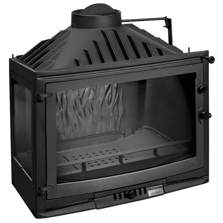 Камінна топка UNIFLAM 700 SELENIC з шибером ліве скло