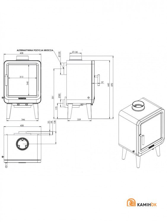 Фото3.Сталева піч Nordflam FLAM