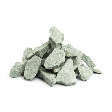 Фото1.Камінь жадеїт колотий дрібний (відро 10 кг) для електрокам'янки