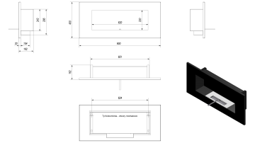 Фото4.Біокамін DELTA 2 чорний куб TÜV