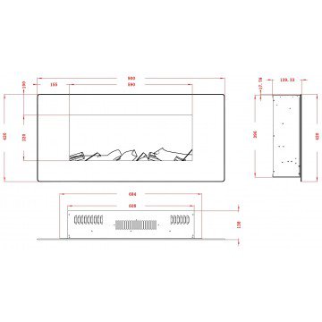 Фото2.ЕЛЕКТРОКАМІН AFLAMO ALBION 36