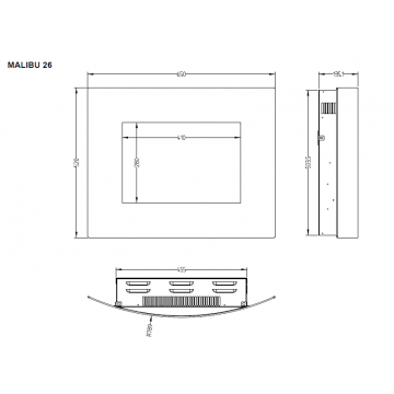 Фото1.ЕЛЕКТРОКАМІН AFLAMO Malibu 26