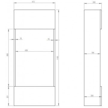 Фото4.ЕЛЕКТРОКАМІН AFLAMO SLIM WHITE + LED 50 PRO